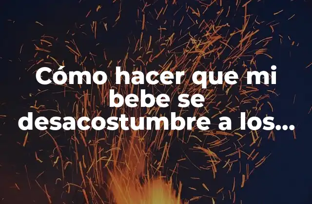 Cómo Hacer que Mi Bebe Se Desacostumbre a los Brazos