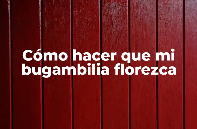 Cómo Hacer que Mi Bugambilia Florezca