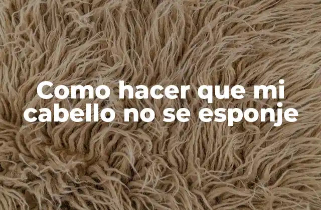 Como Hacer que Mi Cabello No Se Esponje 2 ¿Qué es el cabello esponjoso y cómo se produce?