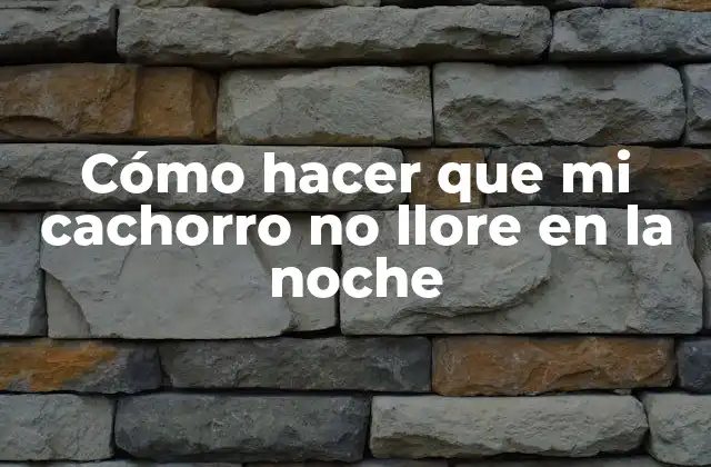 Entendiendo el llanto de tu cachorro