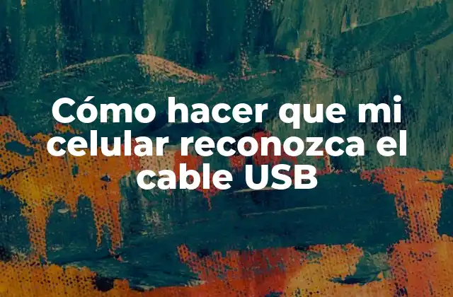 ¿Qué es un cable USB y cómo se utiliza?