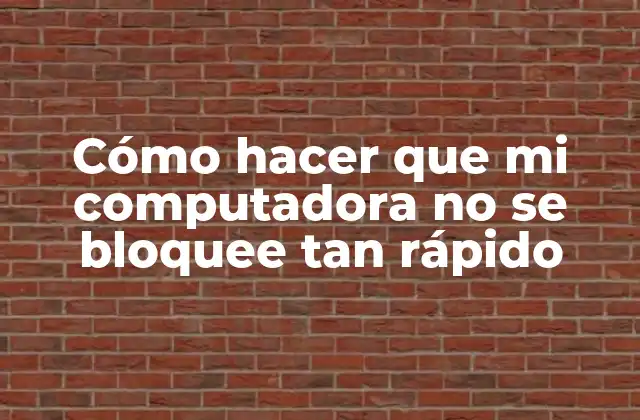 Cómo hacer que mi computadora no se bloquee tan rápido