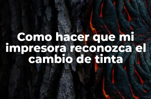 Como Hacer que Mi Impresora Reconozca el Cambio de Tinta
