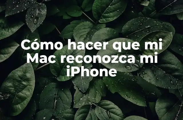 Cómo Hacer que Mi Mac Reconozca Mi Iphone