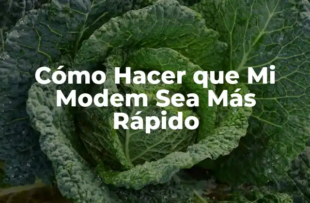 Cómo Hacer que Mi Modem Sea Más Rápido