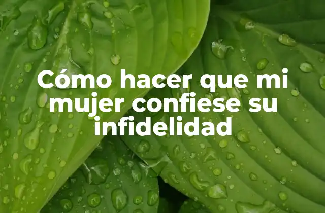 Cómo Hacer que Mi Mujer Confiese Su Infidelidad