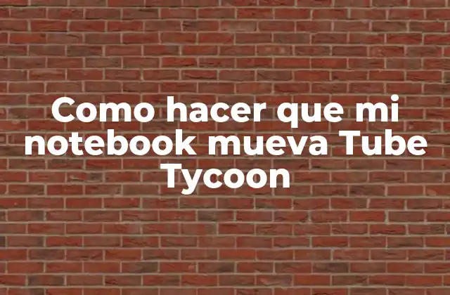 Como Hacer que Mi Notebook Mueva Tube Tycoon
