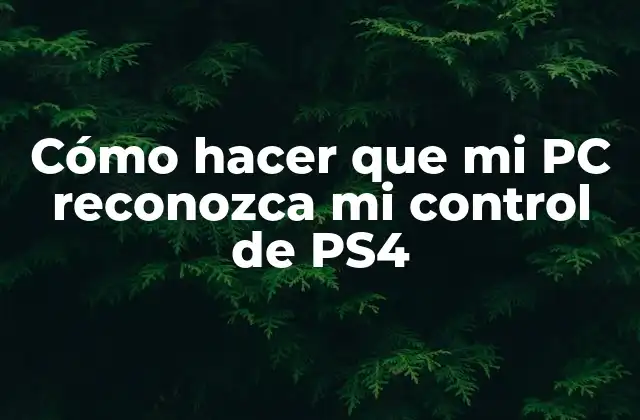 Cómo Hacer que Mi Pc Reconozca Mi Control de Ps4