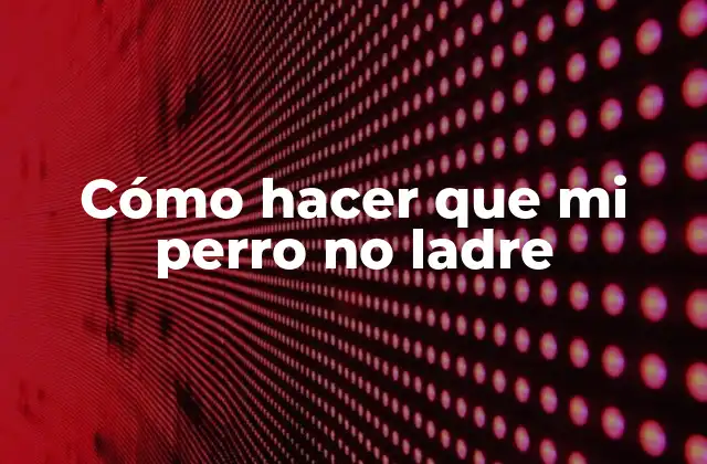 Cómo Hacer que Mi Perro No Ladre