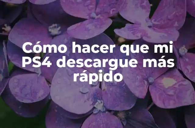 Cómo Hacer que Mi Ps4 Descargue Más Rápido