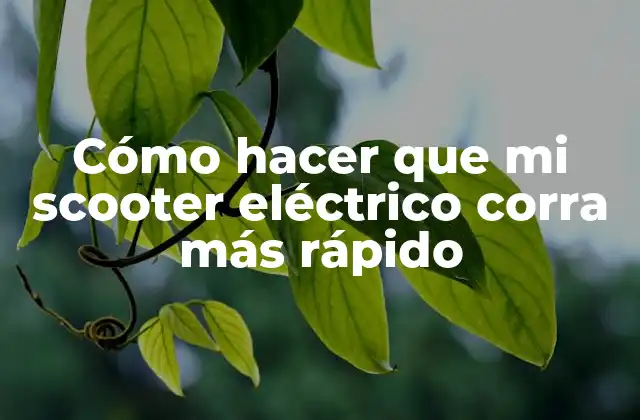 Cómo hacer que mi scooter eléctrico corra más rápido