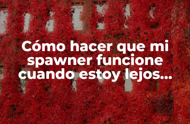 Cómo Hacer que Mi Spawner Funcione Cuando Estoy Lejos Minecraft