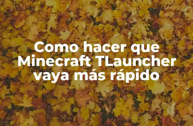 Como Hacer que Minecraft Tlauncher Vaya Más Rápido