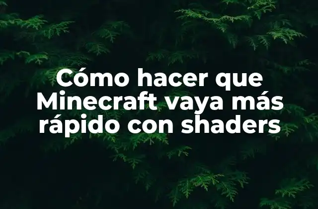 Cómo Hacer que Minecraft Vaya Más Rápido con Shaders