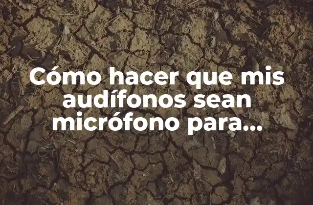 Cómo Hacer que Mis Audífonos Sean Micrófono para Parlantes