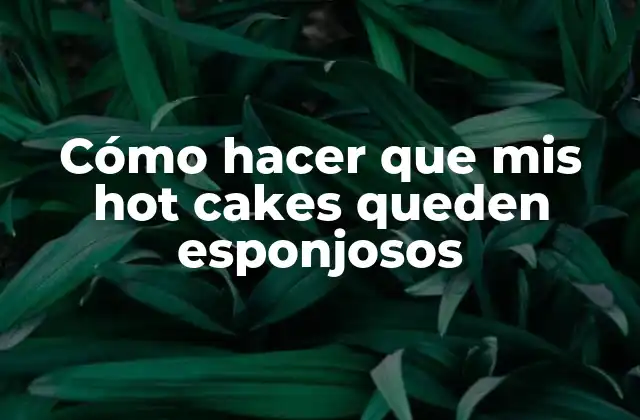 Cómo Hacer que Mis Hot Cakes Queden Esponjosos