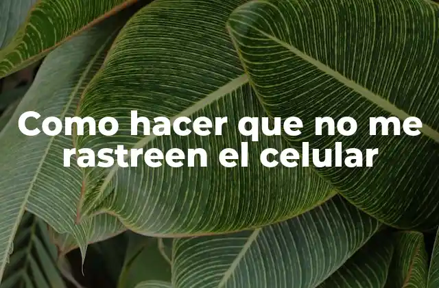 Como Hacer que No Me Rastreen el Celular