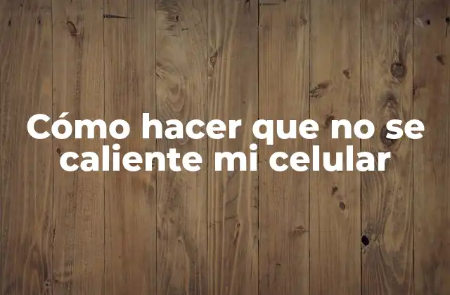 ¿Qué es el calor en un celular y por qué es importante evitarlo?