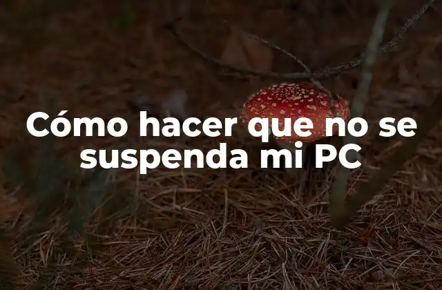 Cómo Hacer que No Se Suspenda Mi Pc