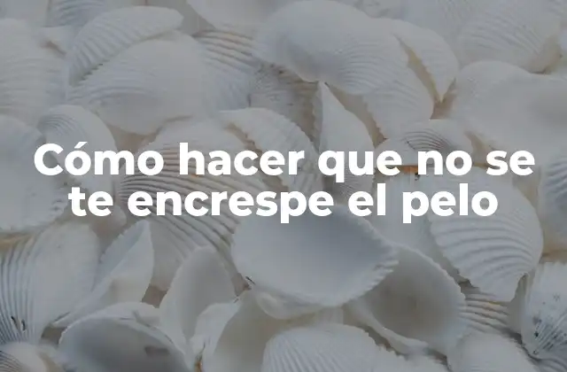 Cómo Hacer que No Se Te Encrespe el Pelo