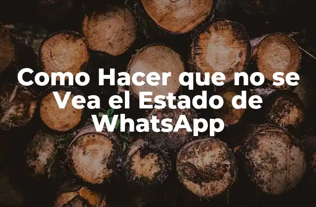 Como Hacer que No Se Vea el Estado de Whatsapp