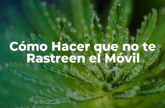 Cómo Hacer que No Te Rastreen el Móvil