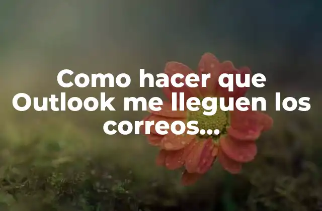 Como Hacer que Outlook Me Lleguen los Correos Inmediatamente