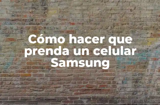 Cómo Hacer que Prenda un Celular Samsung