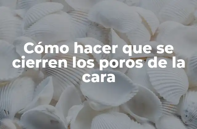 Cómo Hacer que Se Cierren los Poros de la Cara