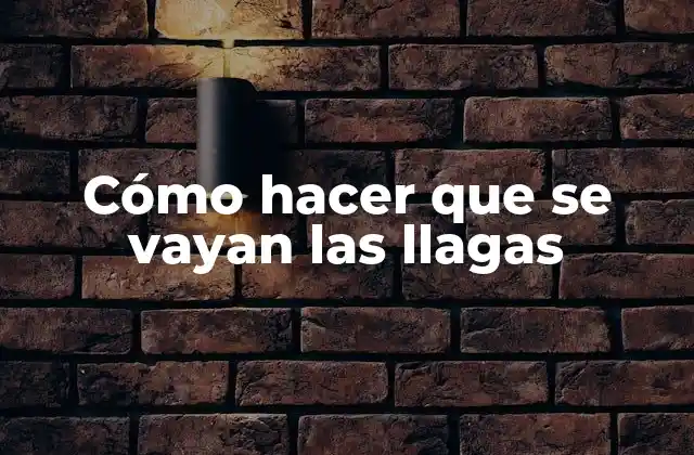 Cómo hacer que se vayan las llagas