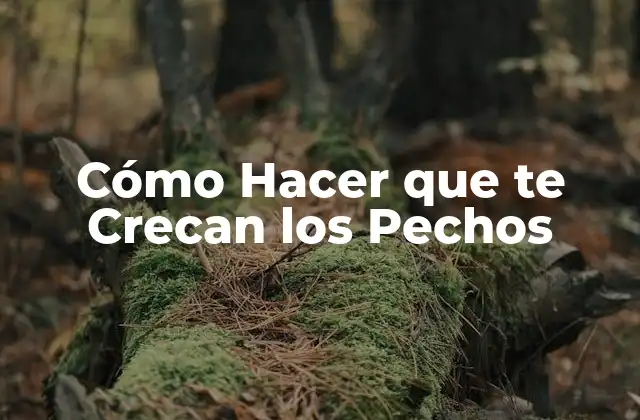 Cómo Hacer que Te Crecan los Pechos