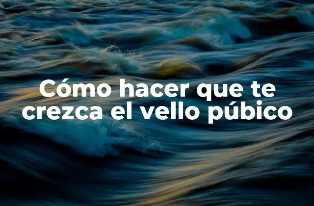 Cómo Hacer que Te Crezca el Vello Púbico