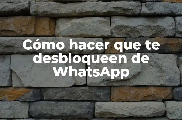 Cómo Hacer que Te Desbloqueen de Whatsapp