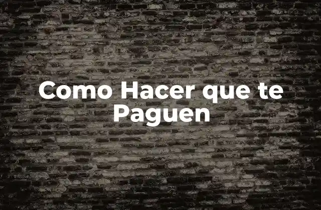 Como Hacer que Te Paguen 2 ¿Qué es Obtener el Pago que Te Mereces?