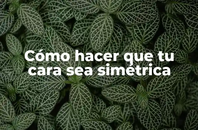 Cómo hacer que tu cara sea simétrica: Qué es la simetría facial y para qué sirve