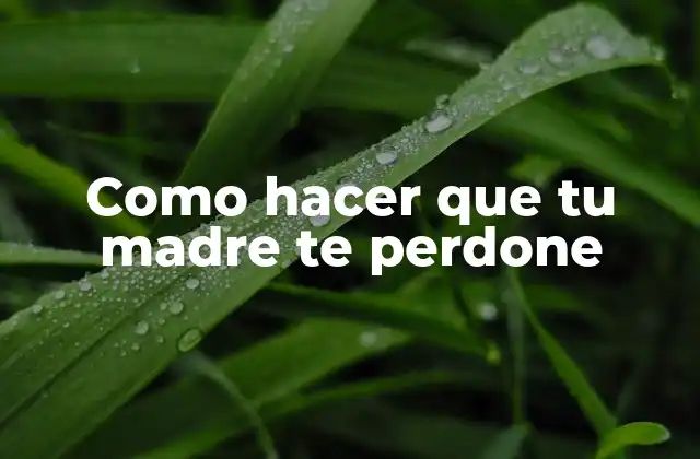 Perdón y reconciliación