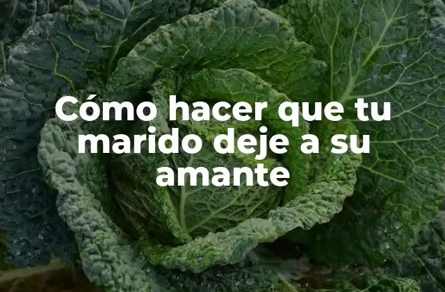 Cómo Hacer que Tu Marido Deje a Su Amante