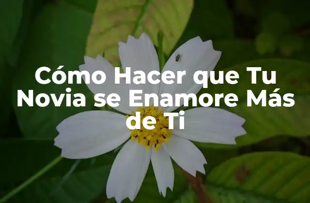 Cómo Hacer que Tu Novia Se Enamore Más de Ti