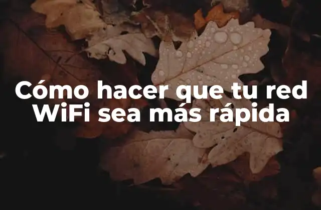 Cómo Hacer que Tu Red Wifi Sea Más Rápida
