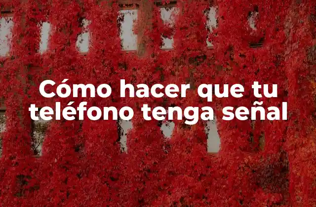 Cómo Hacer que Tu Teléfono Tenga Señal