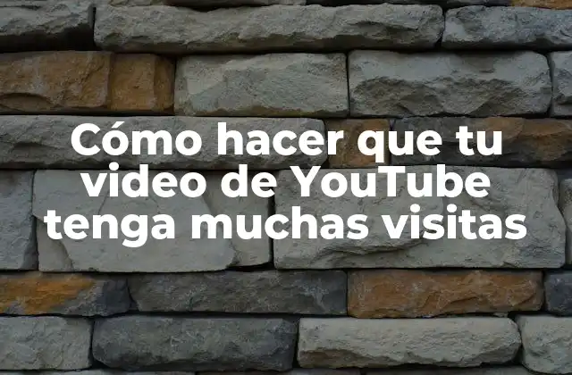 Cómo Hacer que Tu Video de Youtube Tenga Muchas Visitas