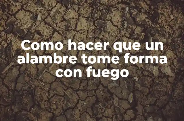 Como Hacer que un Alambre Tome Forma con Fuego