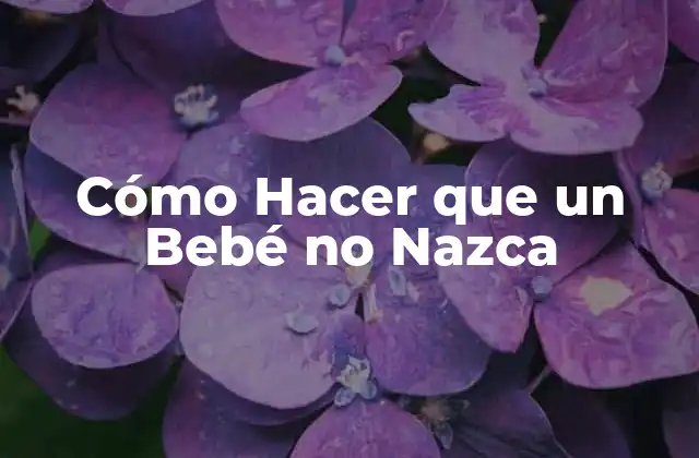 Cómo Hacer que un Bebé No Nazca