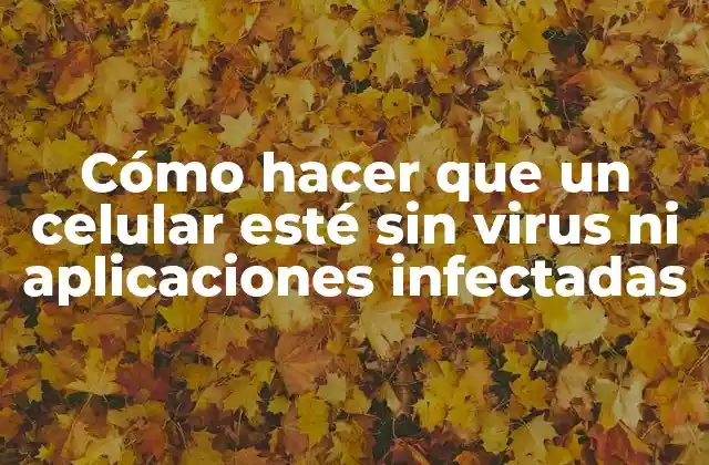 Cómo Hacer que un Celular Esté sin Virus ni Aplicaciones Infectadas