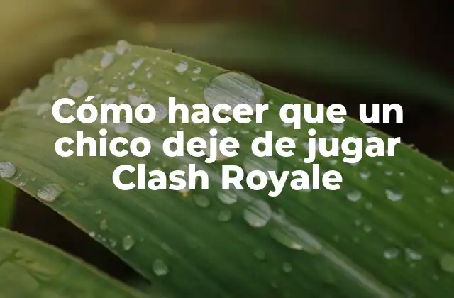 Cómo Hacer que un Chico Deje de Jugar Clash Royale
