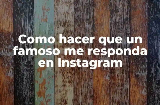 Como Hacer que un Famoso Me Responda en Instagram