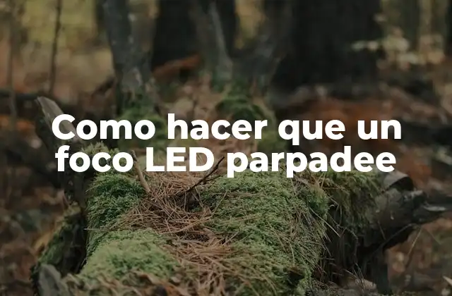 Como Hacer que un Foco Led Parpadee
