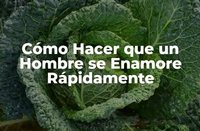 Cómo Hacer que un Hombre Se Enamore Rápidamente