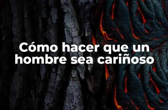 Cómo Hacer que un Hombre Sea Cariñoso