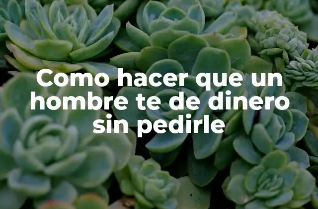 Como Hacer que un Hombre Te de Dinero sin Pedirle